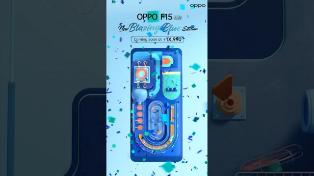 OPPO อินเดีย ปล่อยทีเซอร์ OPPO F15 สีใหม่ Blazing Blue Edition