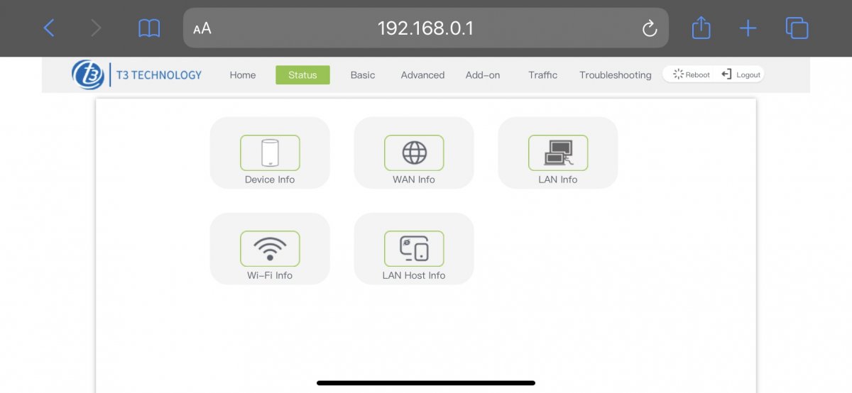 T3 WiFi 6 Router A4262 (AX1500)