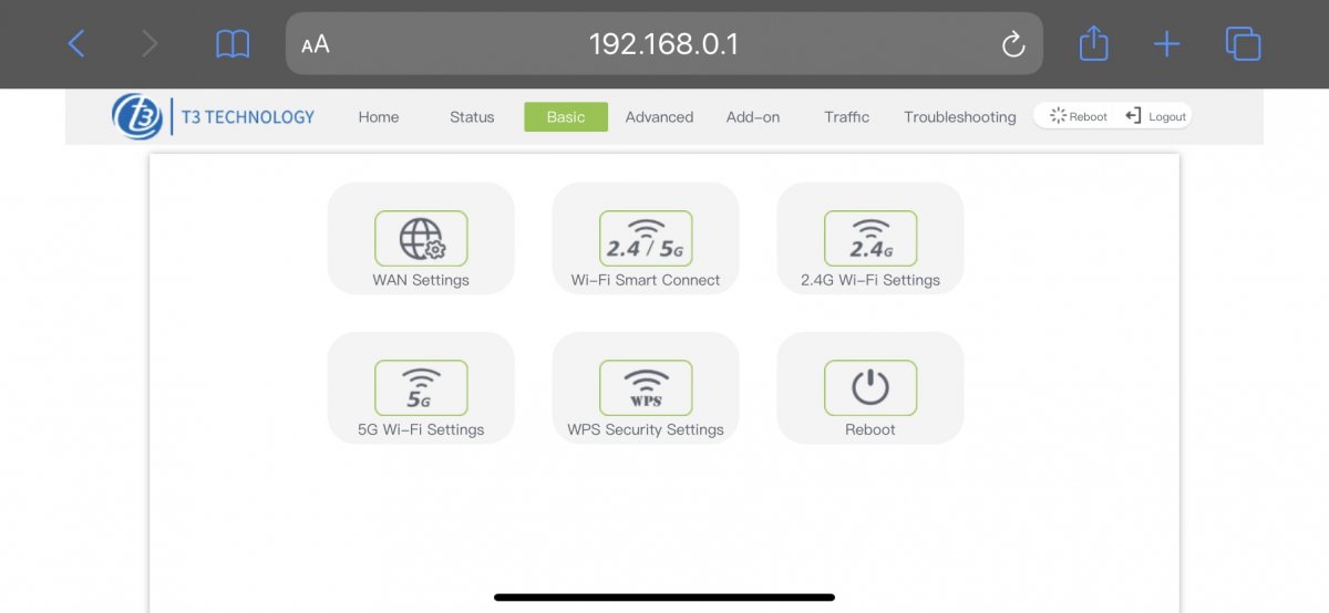 T3 WiFi 6 Router A4262 (AX1500)