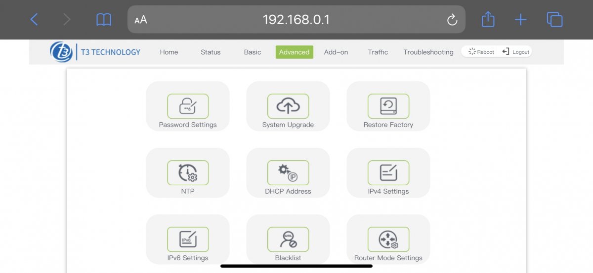 T3 WiFi 6 Router A4262 (AX1500)