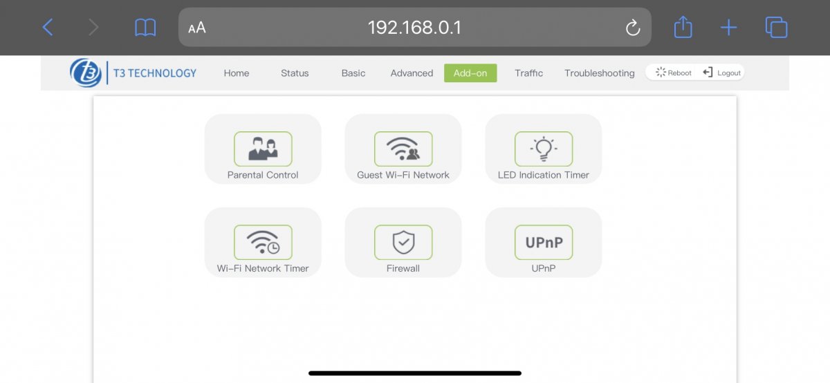 T3 WiFi 6 Router A4262 (AX1500)