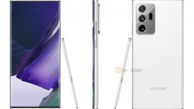 เผยภาพ Samsung Galaxy Note20 Ultra สีขาว (Mystic White)