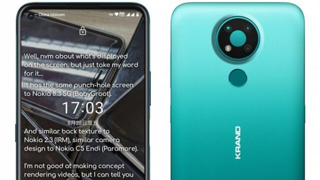 หลุดสเปคพร้อมเรนเดอร์ Nokia 3.4 ก่อนเปิดตัวที่ IFA 2020