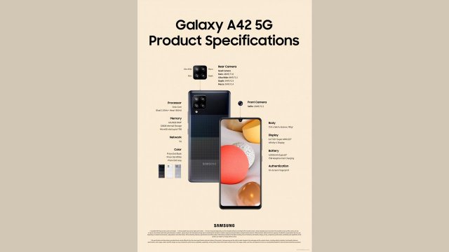 Samsung ปล่อยสเปคเต็มๆ Galaxy A42 5G มือถือ 5G ราคาถูก