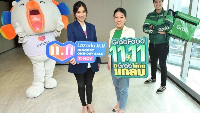 Grab ผนึก Lazada เปิดตัวแคมเปญ 11.11 มอบดีลส่วนลด GrabPackage สูงถึง 90% และส่วนลดลาซาด้าสูงสุด 100 บาท