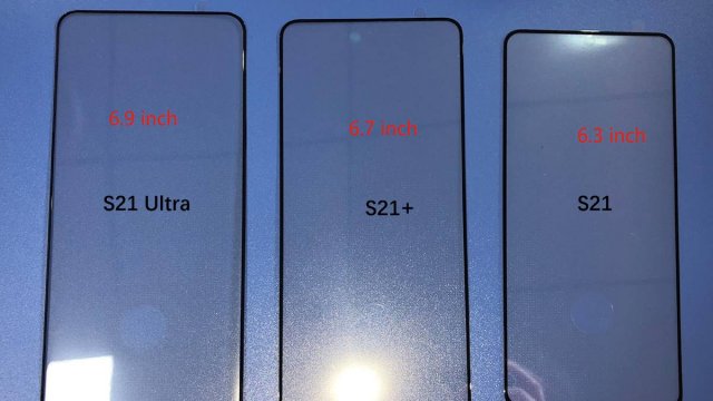 หลุดภาพกระจกกันรอย Galaxy S21 Series เผย S21 และ S21+ มีจอเรียบ ส่วน S21 Ultra ขอบโค้งเล็กน้อย