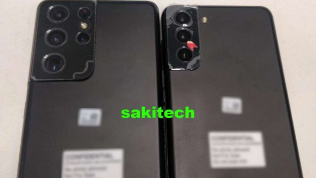 หลุดภาพจริงเผยให้เห็นโมดูลกล้อง Samsung Galaxy S21+ และ S21 Ultra