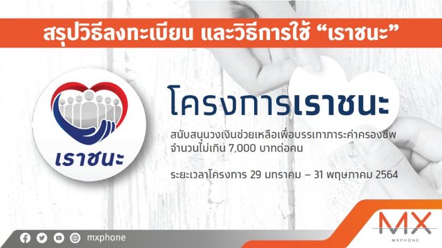 สรุปวิธีลงทะเบียน และวิธีการใช้ “เราชนะ”