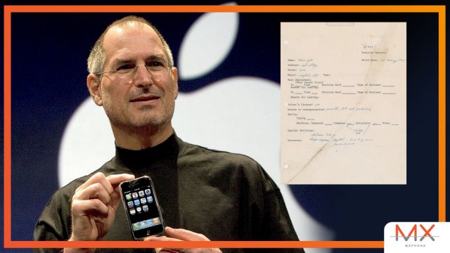 แรร์ไอเทม! ใบสมัครงานปี 1973 ของ Steve Jobs ถูกขายในราคา 6.9 ล้านบาท
