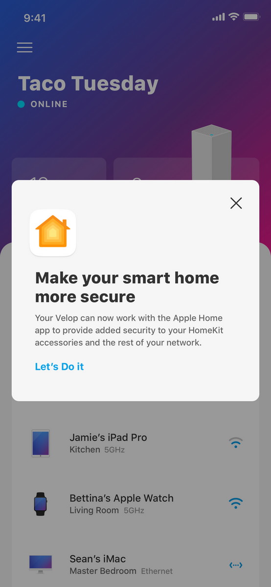 Linksys, Velop Tri-Band Mesh, Apple HomeKit