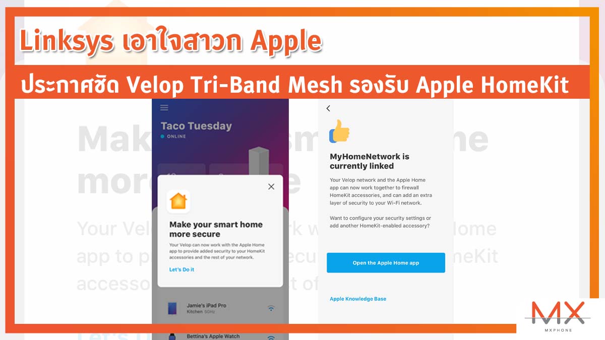 Linksys, Velop Tri-Band Mesh, Apple HomeKit