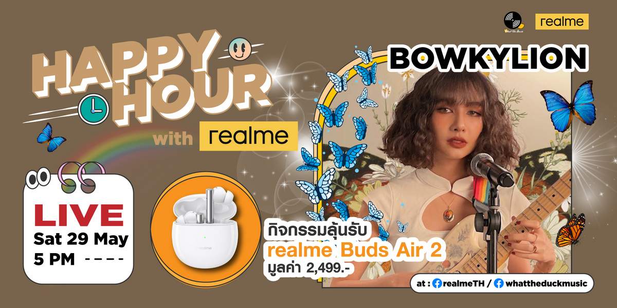 Bowkylion ร่วมงาน Happy Hour Live with realme