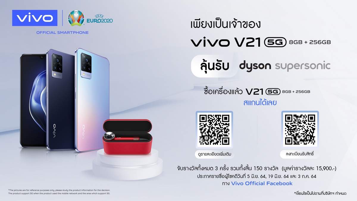 Vivo V21 5G ขายแล้ว ในราคา 12,999 บาท