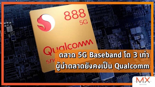 สถานการณ์ 5G Baseband โตขึ้น 3 เท่า ผู้นำตลาดยังคงเป็น Qualcomm