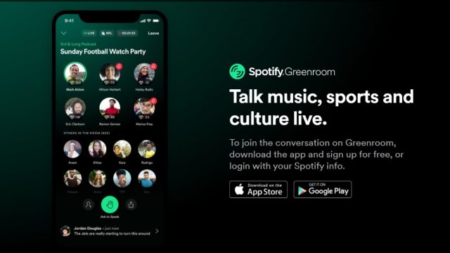 Spotify เปิดตัว Greenroom แอปฯแชทด้วยเสียงคู่แข่ง Clubhouse