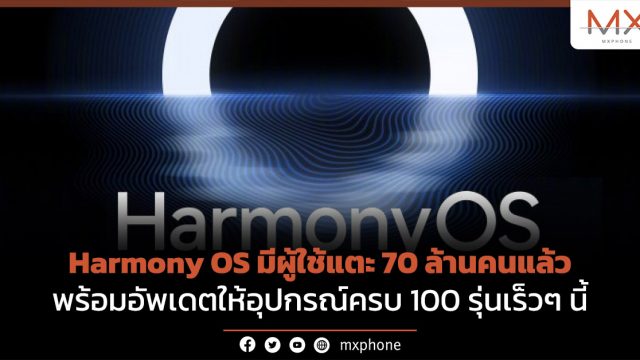 Harmony OS มีผู้ใช้แตะ 70 ล้านคนแล้ว พร้อมอัพเดตให้อุปกรณ์ครบ 100 รุ่นเร็วๆ นี้