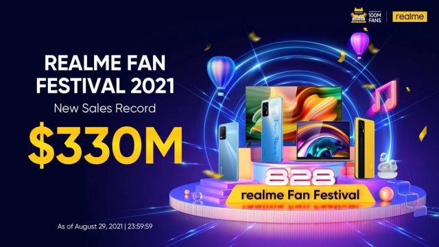 realme ปิดยอดขายรวม 330 ล้านดอลลาร์ ในงานเทศกาล realme Fan Festival 2021
