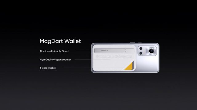 หลุดภาพ MagDart Wallet ช่องเก็บบัตรแปะหลังของ realme Flash
