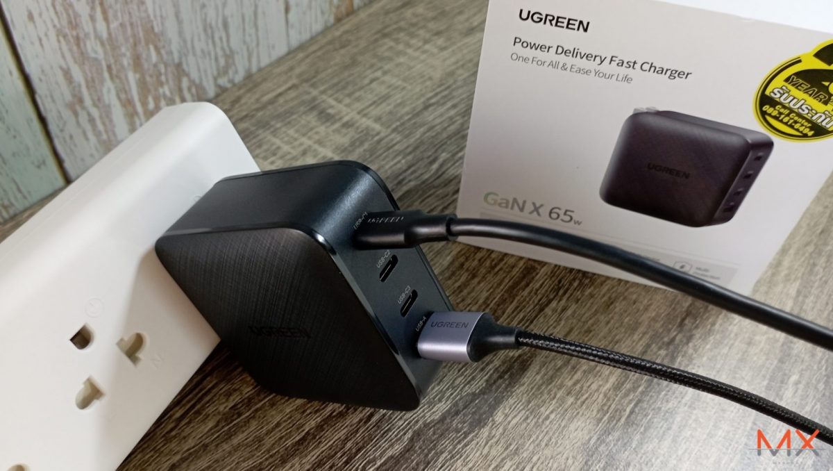รีวิว ปลั๊กชาร์จ UGREEN GaN X 65W