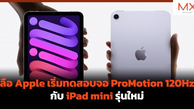 ลือ Apple เริ่มทดสอบจอ ProMotion 120Hz กับ iPad mini รุ่นใหม่