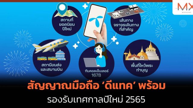 ดีแทคพร้อมดูแลให้ลูกค้ามั่นใจตลอดช่วงเทศกาลปีใหม่ 2565