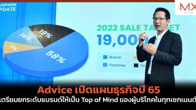 Advice เปิดแผนธุรกิจปี 65 เตรียมยกระดับแบรนด์ให้เป็น Top of Mind ของผู้บริโภคในทุกเซกเมนต์ วางเป้ารายได้ 1.9 หมื่นล้านบาท