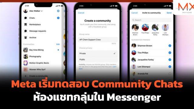 Meta เริ่มทดสอบ Community Chats ห้องแชทกลุ่มใน Messenger