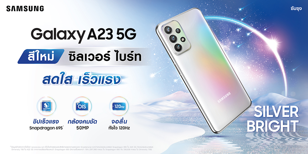 Samsung Galaxy A23 5G Silver Bright รีวิว