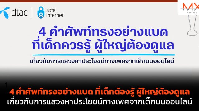 4 คำศัพท์ทรงอย่างแบด ที่เด็กต้องรู้ ผู้ใหญ่ต้องดูแล เกี่ยวกับการแสวงหาประโยชน์ทางเพศจากเด็กบนออนไลน์