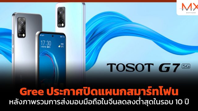 Gree ประกาศปิดแผนกสมาร์ทโฟน หลังภาพรวมการส่งมอบมือถือในจีนลดลงต่ำสุดในรอบ 10 ปี