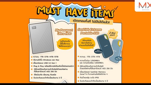 Western Digital เปิดไอเท็มต้อนรับเปิดเทอมสุดปัง…ปังจริง ไม่ฉีดยา