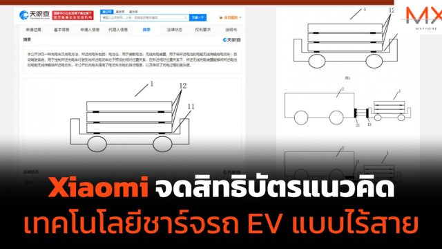 Xiaomi จดสิทธิบัตรแนวคิดเทคโนโลยีชาร์จรถ EV แบบไร้สาย