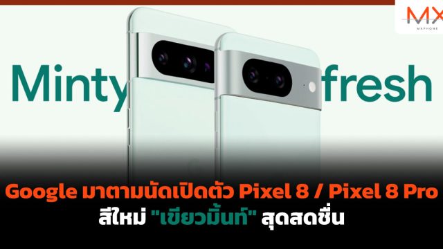 Google มาตามนัดเปิดตัว Pixel 8 / Pixel 8 Pro สีใหม่ “เขียวมิ้นท์” สุดสดชื่น