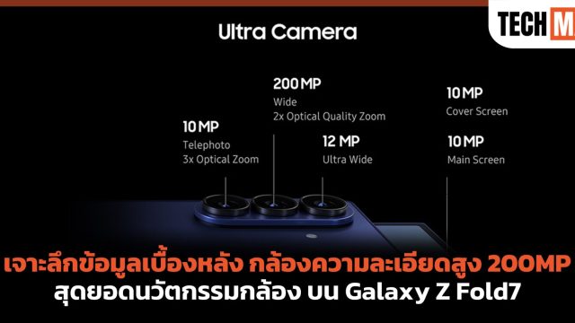 เจาะลึกข้อมูลเบื้องหลัง กล้องความละเอียดสูง 200MP สุดยอดนวัตกรรมกล้อง บน Galaxy Z Fold7