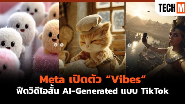 Meta เปิดตัว “Vibes” ฟีดวิดีโอสั้น AI-Generated แบบ TikTok